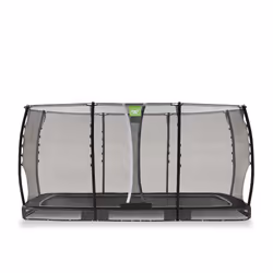 EXIT Trampoline enterré Allure Classic 244x427cm - noir, Trampoline encastré, Rectangulaire, 120 kg, 3 an(s), Filet de sécuri ...