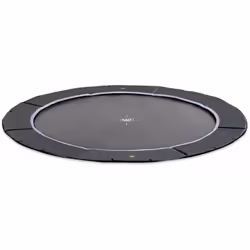 Le trampoline enterré au niveau du sol EXIT Dynamic sports pour tous à partir de 14 ans est un trampoline rond enterré de cou ...