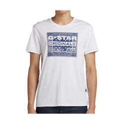 T-Shirt G-Star Bandana Blanc pour Homme