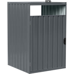 AXI - Owen Cache Poubelle Métallique Anthracite/Acier Galvanisé Résistant aux Intempéries - Abri Poubelle pour 1 conteneur - Max. 240L - Abri