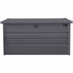 La coffre de jardin métallique AXI Miles 400 Anthracite offre une solution de rangement parfaite pour les coussins ou les acc ...