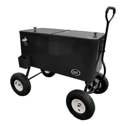 AXI Retro Cooler Noir  Réfrigérateur de boissons mobile pour l’extérieur / le jardin  Glacière 76 litre