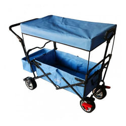 Chariot pliable avec toit sac frein et barre de poussée Gris - AXI AB210 - Acier - Charge maximale 80 kg