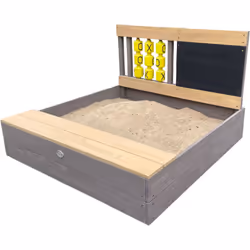 Avec le bac à sable AXI Kitty avec banc, espace de rangement, votre enfant peut inviter tous ses amis pour des heures de plai ...
