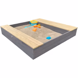Avec le bac à sable Evy avec récipients, espace de rangement et banc, votre enfant construira les plus grands châteaux et pré ...