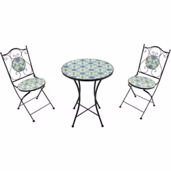 Préparez votre espace extérieur à la romance avec le salon de jardin bistro en mosaïque AXI Amélie pour le jardin, la terrass ...