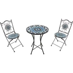 AXI Amélie Table et Chaise Bistrot, 2 Chaises 1 Table, Ensemble Bistro Extérieur Mosaique Multi Couleur Salon de Jardin Bistrot, Table Bistrot