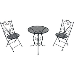 Eloise Table et Chaise Bistrot, 2 Chaises 1 Table, Ensemble Bistro Extérieur Imprimé Gris - Salon de Jardin Bistrot, Table Bistrot Mosaique pour