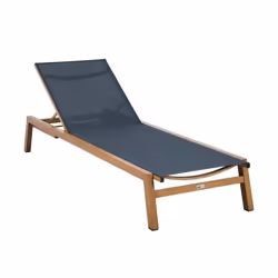 Transat - AXI - Logan - Aluminium - Dossier réglable 5 positions - Aspect bois anthracite