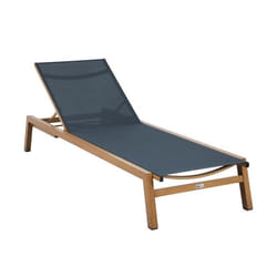 Transat - AXI - Logan - Aluminium - Dossier réglable 5 positions - Aspect bois anthracite
