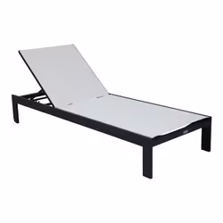 Transat bain de soleil - AXI - Elio - Anthracite / Crème - Dossier réglable - Aluminium