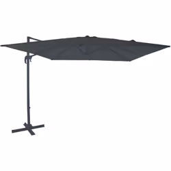 Nima Parasol Déporté Gris/Anthracite - Parasol Déporté Rectangulaire 300x300 cm - Parasol Pied Déporté, structure aluminium - Rotation 360 - Parasol