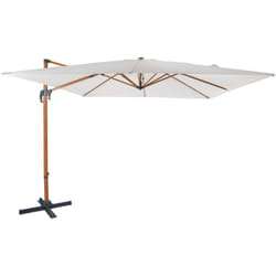 Nima Parasol Déporté Marron/Beige - Parasol Déporté Rectangulaire 300x300 cm - Parasol Pied Déporté, structure aluminium - Rotation 360 - Parasol