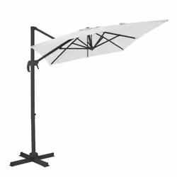 AXI Coco Parasol Déporté Gris/Beige - Parasol Déporté Rectangulaire 200x300 cm - Parasol Pied Déporté structure aluminium -