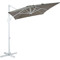 AXI Coco Parasol Déporté Blanc/Taupe - Parasol Déporté Rectangulaire 200x300 cm - Parasol Pied Déporté, structure aluminium - Rotation 360 - Parasol