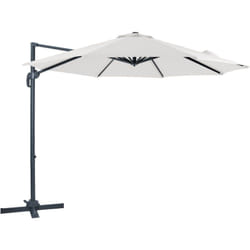 AXI - Marisol Parasol Déporté Anthracite/Beige - Parasol Déporté Rectangulaire ø 300cm - Parasol Pied Déporté, structure aluminium - Rotation 360