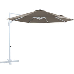 AXI - Marisol Parasol Déporté Blanc/Taupe - Parasol Déporté Rectangulaire ø 300cm - Parasol Pied Déporté, structure aluminium - Rotation 360