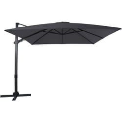 Apollo Premium Parasol Déporté Gris/Anthracite - Parasol Déporté Rectangulaire 300x300cm - Parasol Pied Déporté, structure aluminium - Rotation 360