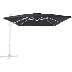 AXI - Apollo Premium Parasol Déporté Blanc/Gris - Parasol Déporté Rectangulaire 300x300cm - Parasol Pied Déporté, structure aluminium - Rotation 360