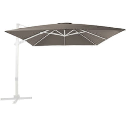 AXI - Apollo Premium Parasol Déporté Blanc/Taupe - Parasol Déporté Rectangulaire 300x300cm - Parasol Pied Déporté, structure aluminium - Rotation 360