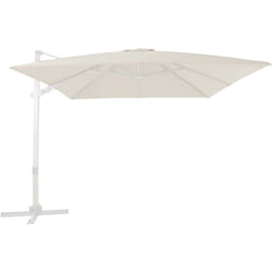 AXI Apollo Premium Parasol Déporté Blanc/Beige - Parasol Déporté Rectangulaire 300x300cm - Parasol Pied Déporté, structure aluminium - Rotation 360