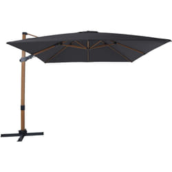 Apollo Premium Parasol Déporté Marron/Gris - Parasol Déporté Rectangulaire 300x300cm - Parasol Pied Déporté, structure aluminium - Rotation 360