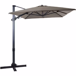 Profitez d'une ombre optimale avec le parasol déporté rectangulaire Premium AXI Milad 200 x 300 cm. Créez un coin d'ombre con ...