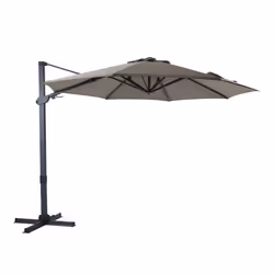 Parasol déporté - AXI - Cyrus Premium - Rectangulaire Ø 300cm - Aluminium - Gris/Taupe