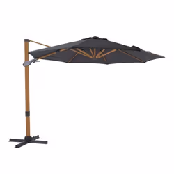 Parasol Déporté - AXI - Cyrus Premium - Rectangulaire Ø 300cm - Aluminium - Marron/Gris