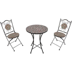 AXI Amélie Table et Chaise Bistrot, 2 Chaises 1 Table, Ensemble Bistro Extérieur Rose rose Salon de Jardin Bistrot, Table Bistrot Mosaique pour
