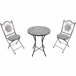 Préparez votre espace extérieur avec le salon de jardin bistro en mosaïque AXI Amélie pour le jardin, la terrasse ou le balco ...