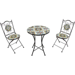 Amélie Table et Chaise Bistrot, 2 Chaises 1 Table, Ensemble Bistro Extérieur Autentique Salon de Jardin Bistrot, Table Bistrot Mosaique pour