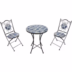 Préparez votre espace extérieur avec le salon de jardin bistro en mosaïque AXI Amélie pour le jardin, la terrasse ou le balco ...