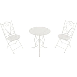 AXI Eloise Table et Chaise Bistrot, 2 Chaises 1 Table, Ensemble Bistro Extérieur Blanc Cassé - Salon de Jardin Bistrot, Table Bistrot Mosaique pour