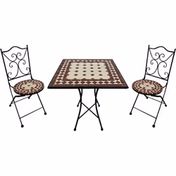 Préparez votre espace extérieur avec le salon de jardin bistro en mosaïque AXI Camilla pour le jardin, la terrasse ou le balc ...