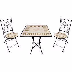 Préparez votre espace extérieur avec le salon de jardin bistro en mosaïque AXI Camilla pour le jardin, la terrasse ou le balc ...