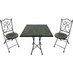 Préparez votre espace extérieur avec le salon de jardin bistro en mosaïque AXI Camilla pour le jardin, la terrasse ou le balc ...