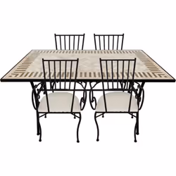 Préparez votre espace extérieur à la romance avec l'ensemble bistrot en mosaïque AXI Leonie pour le jardin, la terrasse ou le ...