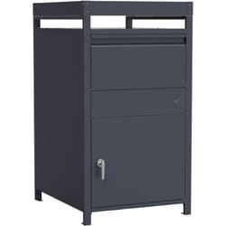 Louis Boîte à Colis en métal anthracite avec jardinière Boîte aux Lettres pour Colis avec clé Boite aux Lettre Colis 68 x 80 x 124 cm - AXI