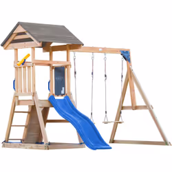 L’Aire de jeux Mia de chez AXI avec double balançoire et toboggan est le rêve de chaque enfant. Cette aire de jeu polyvalente ...