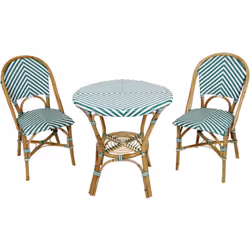 Donnez à votre jardin, balcon ou terrasse une touche d'élégance avec le mobilier de jardin en rotin AXI Jacqueline. Cet ensem ...