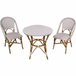 Créez un coin salon charmant et agréable avec le salon de jardin en rotin AXI Jacqueline. Avec son élégant look vintage, sa c ...