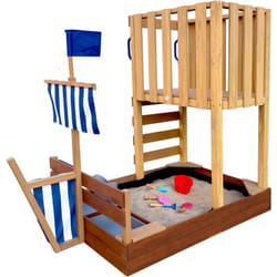 Vicky Aire de Jeux en Bois / Aire de jeux extérieur, bac à sable, cuisine de jeu et tableau noir Jeux en Bois Extérieur - AXI