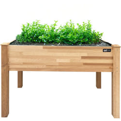 Jardinière surélevée, marron Jardinière Bois de pruche 100 % fsc - Format pratique pour le jardin / balcon / patio - 122 x 61 x 78 cm - AXI