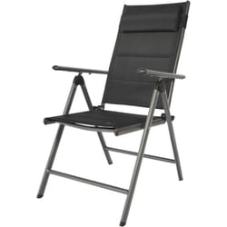 AXI - Mack Chaise de camping Anthracite/noir - 68 – 97 cm x 53 x 108 – 90 cm Chaise jardin pliante et compacte, 7 positions, avec Coussin Cadre