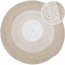 Donnez une touche chaleureuse à votre extérieur ou à votre intérieur avec le tapis d'extérieur rond AXI Corfu. Sa structure é ...