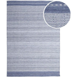 AXI - Rhodos Tapis d'extérieur, rectangulaire, bleu - Tapis jardin extérieur/intérieur - Tapis balcon fabriqué à partir de bouteilles en pet