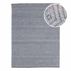 AXI Bali Tapis dextérieur rectangulaire gris - Tapis jardin extérieur/intérieur - Tapis balcon fabriqué à partir de bouteille ...
