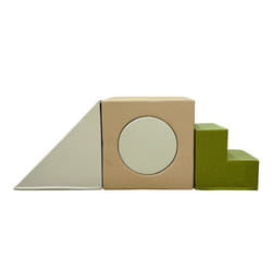 Sunny Sasa Parcours Motricité pour Bébé Beige Soft Play 4 pièces Blocs de construction en Mousse - Escalier Rampe Inclinée