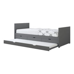 Sunny Eli Lit Gigogne avec 3 Tiroirs Gris Lit 2 Places pour Chambre Enfant - Matelas hybride 90 x 200 inclus (14 cm mousse